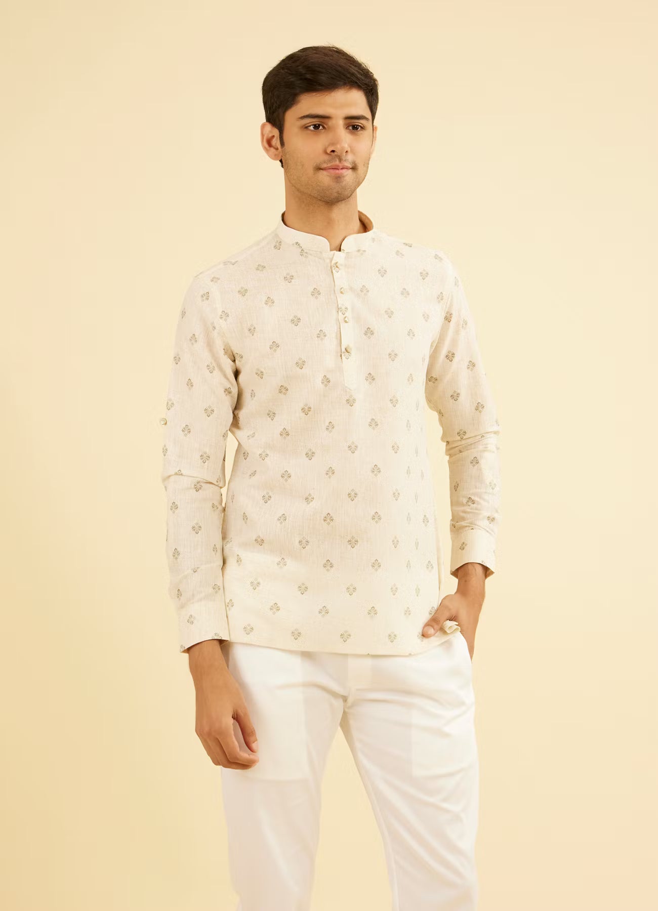 Beige Elegance Short Kurta