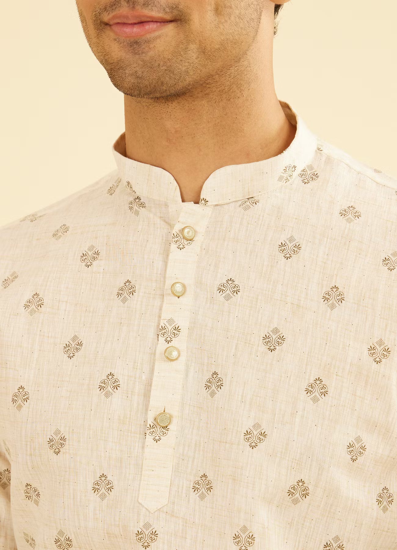 Beige Elegance Short Kurta