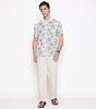 Men Printed 100% Kora Cotton Polo T-shirt | Regular Fit | Black