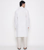 Men Embroidered Regular Fit 100% Kora Cotton Kurta Pyjama Set | White