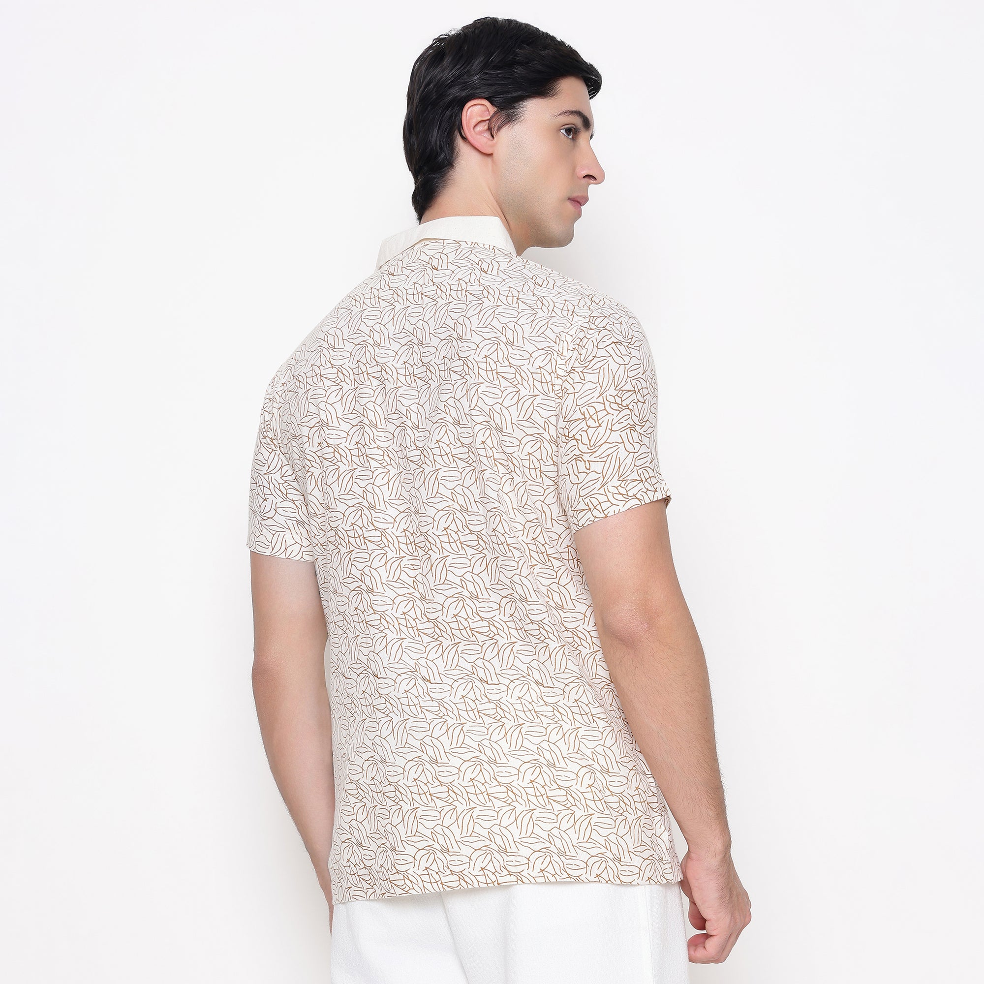Men Printed 100% Kora Cotton Polo T-shirt | Regular Fit | Yellow