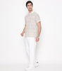 Men Printed 100% Kora Cotton Polo T-shirt | Regular Fit | Yellow