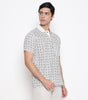 Men Printed 100% Kora Cotton Polo T-shirt | Regular Fit | Abstract 3