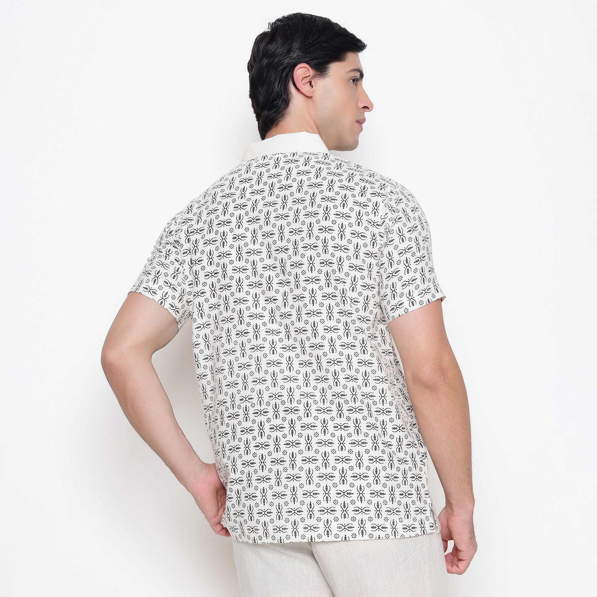Men Printed 100% Kora Cotton Polo T-shirt | Regular Fit | Abstract 3
