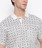 Men Printed 100% Kora Cotton Polo T-shirt | Regular Fit | Abstract 3