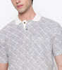 Men Printed 100% Kora Cotton Polo T-shirt | Regular Fit | Abstract 2