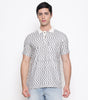 Men Printed 100% Kora Cotton Polo T-shirt | Regular Fit | Abstract 1