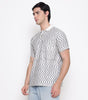 Men Printed 100% Kora Cotton Polo T-shirt | Regular Fit | Abstract 1