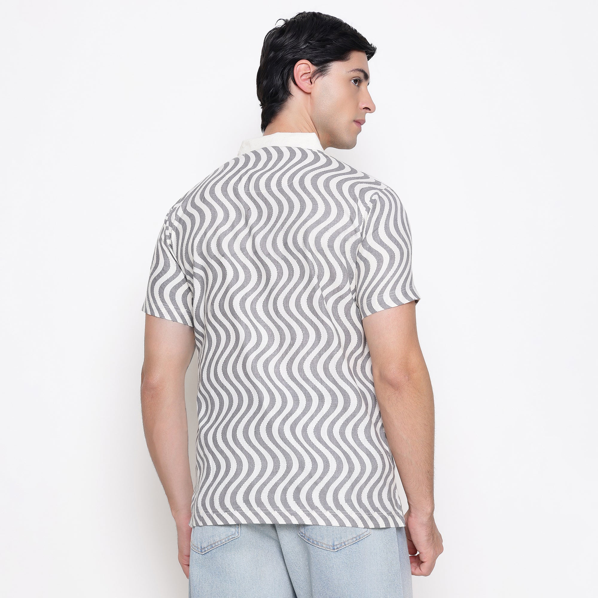 Men Printed 100% Kora Cotton Polo T-shirt | Regular Fit | Abstract 1