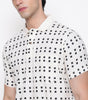 Men Printed 100% Kora Cotton Polo T-shirt | Regular Fit | Black Dot Design