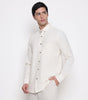 Men Solid 100% Kora Cotton Regular Fit Shirt | Pure Cotton | Beige
