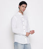 Men Solid 100% Kora Cotton Regular Fit Shirt | Pure Cotton | White