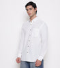 Men Solid 100% Kora Cotton Regular Fit Shirt | Pure Cotton | Pure White