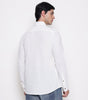 Men Solid 100% Kora Cotton Regular Fit Shirt | Pure Cotton | Pure White