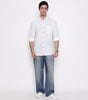 Men Solid 100% Kora Cotton Regular Fit Shirt | Pure Cotton | Pure White